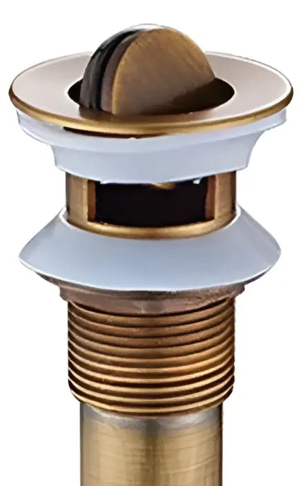 Antique brushed brass pop up sink drain bathroom stopper