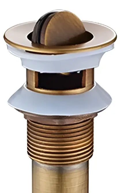 Antique brushed brass pop up sink drain bathroom stopper