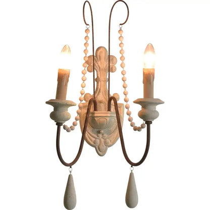 Antique country french wall lamp living room ornate sconce