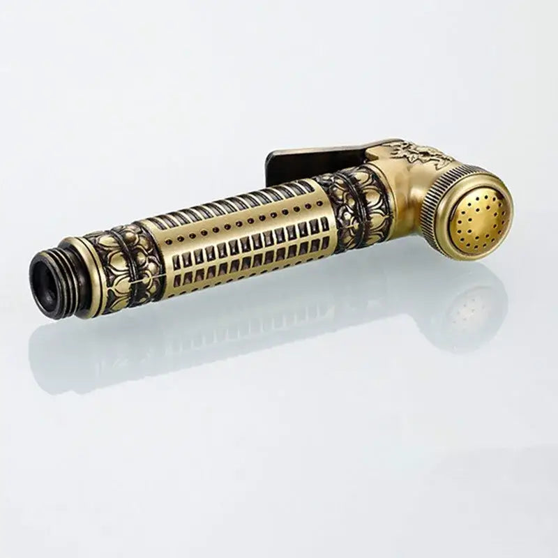 Antique engraved brass bidet shattaf for bathroom hygienic washing