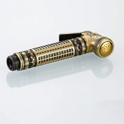 Antique engraved brass bidet shattaf for bathroom hygienic washing