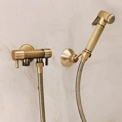 Antique engraved brass bidet shattaf for bathroom hygienic washing