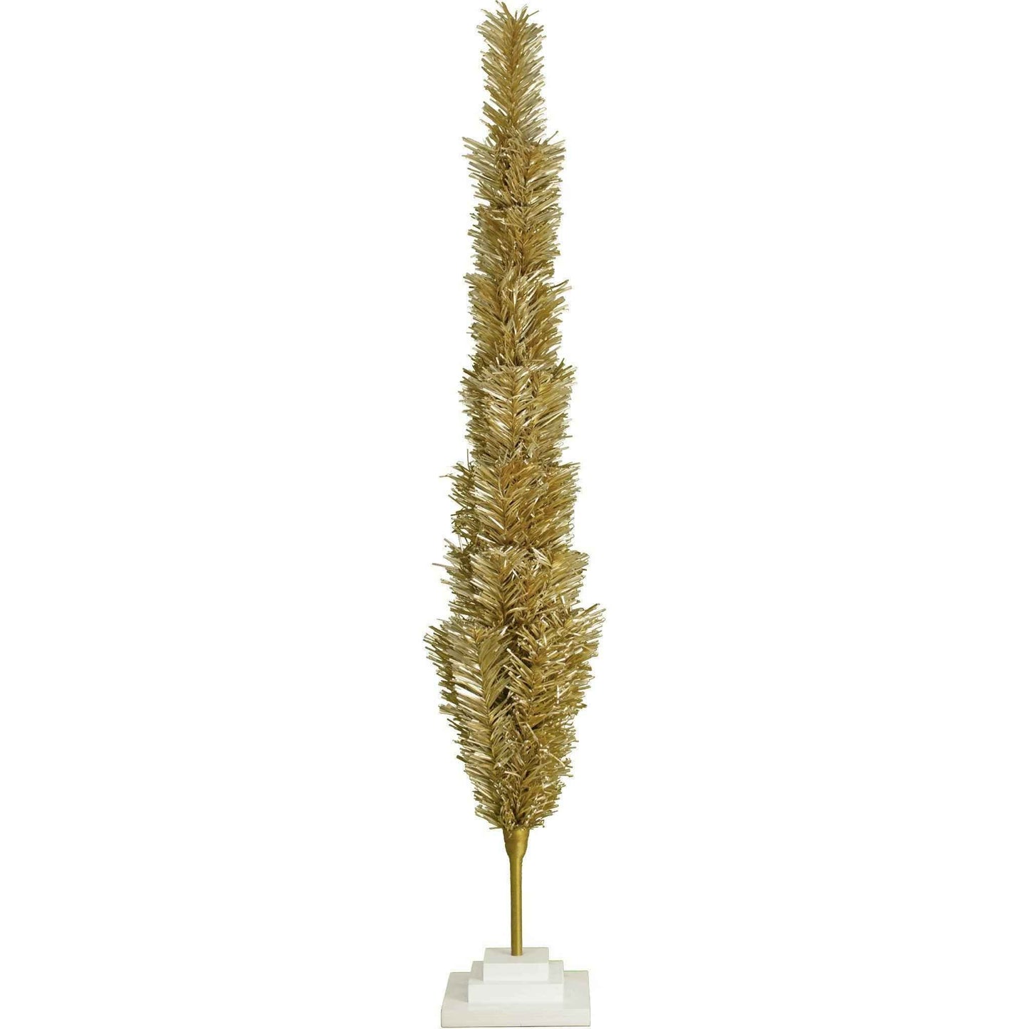 Antique Gold Tinsel Christmas Tree