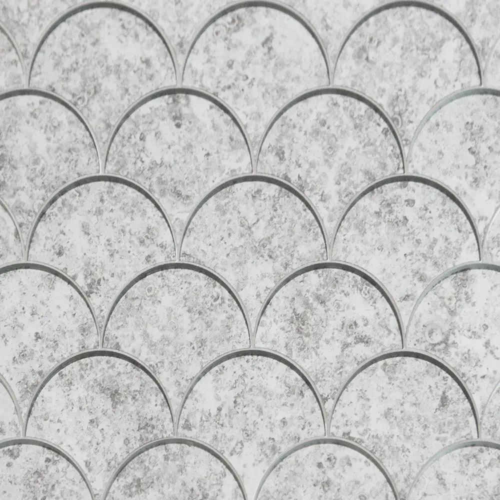 Antique Mirror Fan Glass Mosaics 10 1/16x10 1/16
