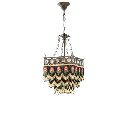 Antique retro black rose tassel pendant lights – living room chandelier