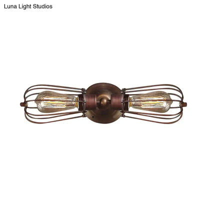 Antique style black & bronze sconce light dining room wall lamp