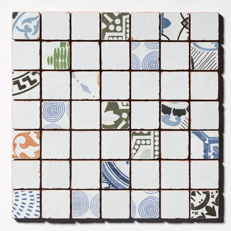 Rustic Blend Multifinish 2x2 Glazed Terracotta Mosaics 12x12