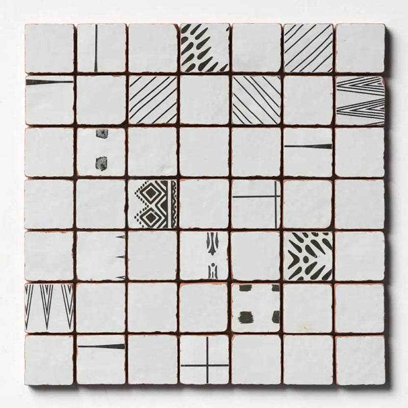 Rustic Blend Multifinish 2x2 Glazed Terracotta Mosaics 12x12