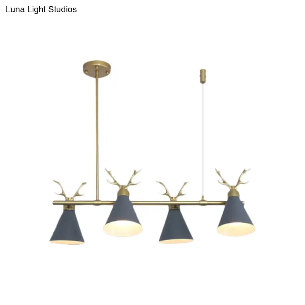 DecorBites™ Antler Design Nordic Chandelier - Restaurant Island Lighting (Black, Grey, White)