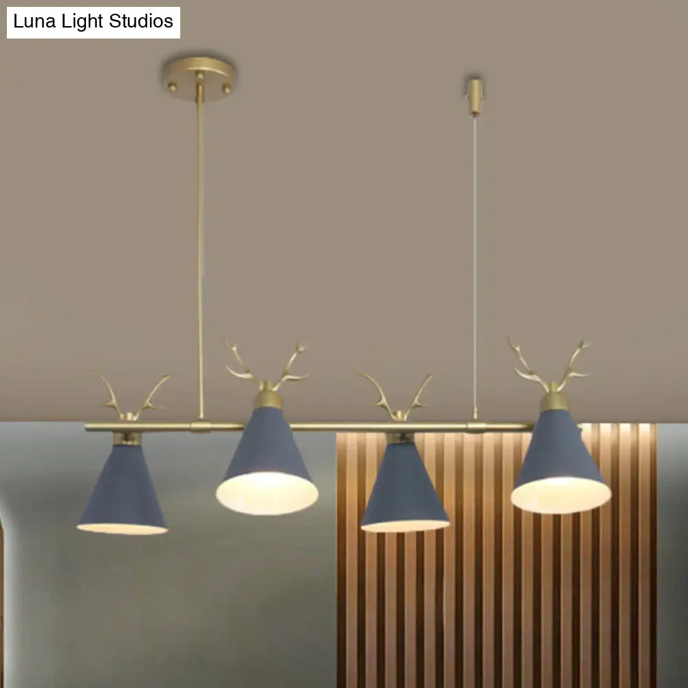 DecorBites™ Antler Design Nordic Chandelier - Restaurant Island Lighting (Black, Grey, White)