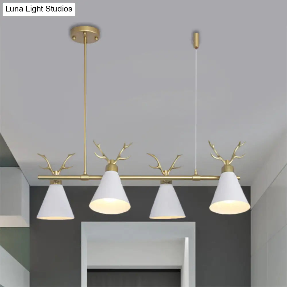 DecorBites™ Antler Design Nordic Chandelier - Restaurant Island Lighting (Black, Grey, White)