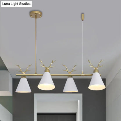 DecorBites™ Antler Design Nordic Chandelier - Restaurant Island Lighting (Black, Grey, White)