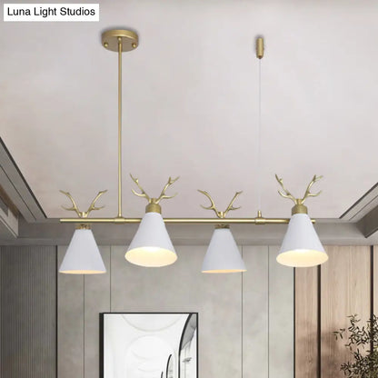 DecorBites™ Antler Design Nordic Chandelier - Restaurant Island Lighting (Black, Grey, White)