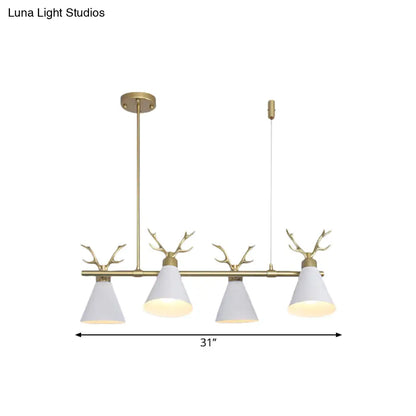 DecorBites™ Antler Design Nordic Chandelier - Restaurant Island Lighting (Black, Grey, White)