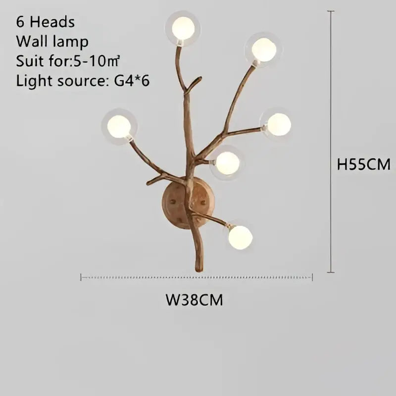Antler style dark brown glass bubble led pendant light dining room