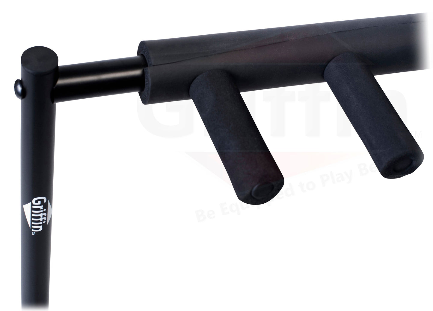 Five Guitar Rack Stand by GRIFFIN - Holder for 5 Guitars & Folds Up For Easy Transport - Neoprene Tubing Accessories For Music Bands, Recording Studio