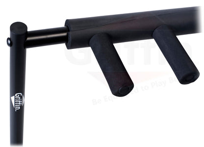 Five Guitar Rack Stand by GRIFFIN - Holder for 5 Guitars & Folds Up For Easy Transport - Neoprene Tubing Accessories For Music Bands, Recording Studio