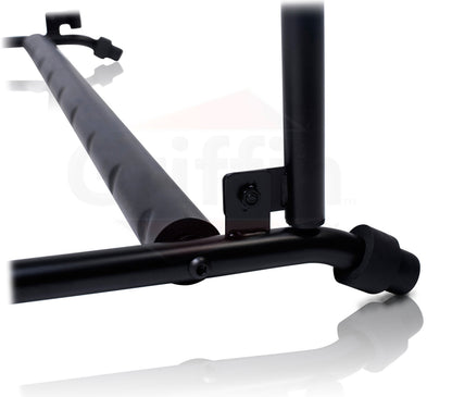 Five Guitar Rack Stand by GRIFFIN - Holder for 5 Guitars & Folds Up For Easy Transport - Neoprene Tubing Accessories For Music Bands, Recording Studio