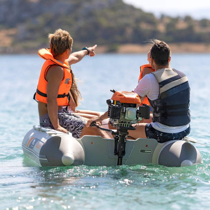 Aqua Marina A-Deluxe 4-Person Inflatable Speed Boat With Comfortable Rowing Seat And Adjustable Center Feet, 8FT [BT-88850AL] (SAK20456)