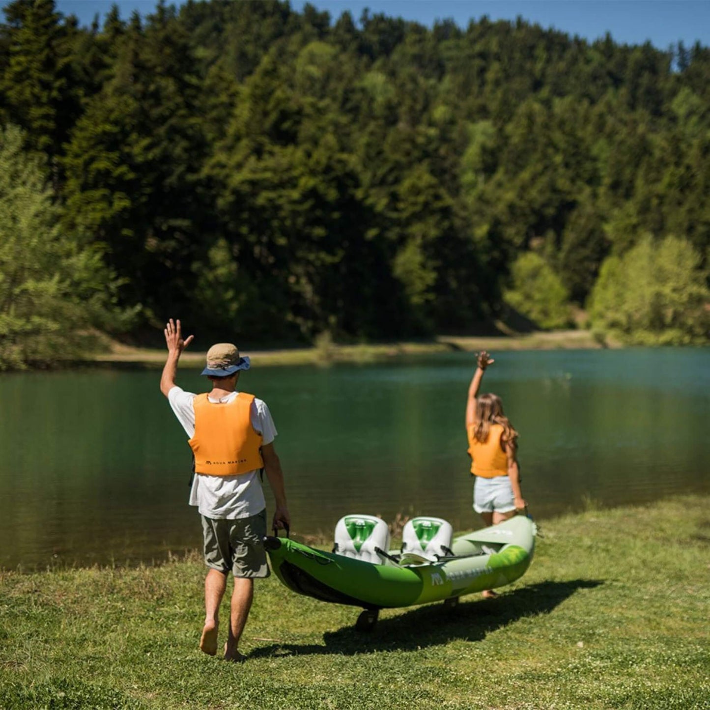 Aqua Marina Betta 2-Person Inflatable Recreational Kayak With Paddles, 14FT [BE-412] (SAK01375)