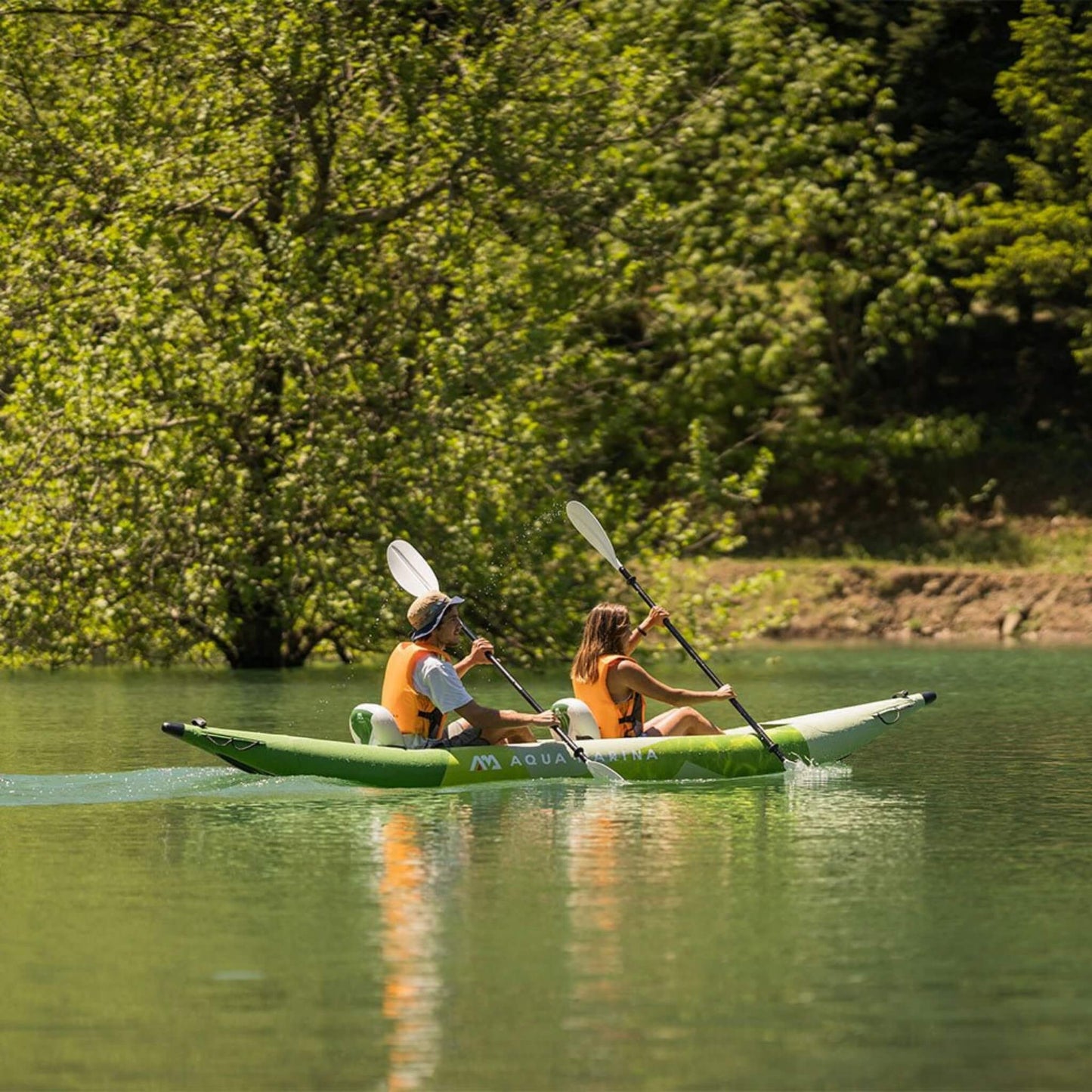 Aqua Marina Betta 2-Person Inflatable Recreational Kayak With Paddles, 14FT [BE-412] (SAK01375)