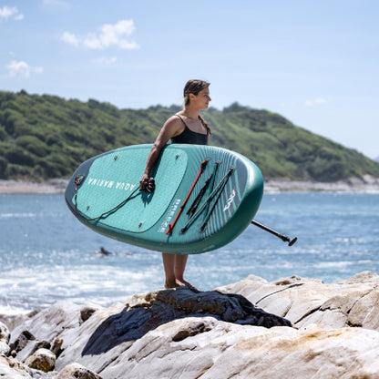 Aqua Marina Breeze Green Compact Inflatable SUP With Drop Stitch Light Technology, 9FT [BT-23BRP] (SAK68745)