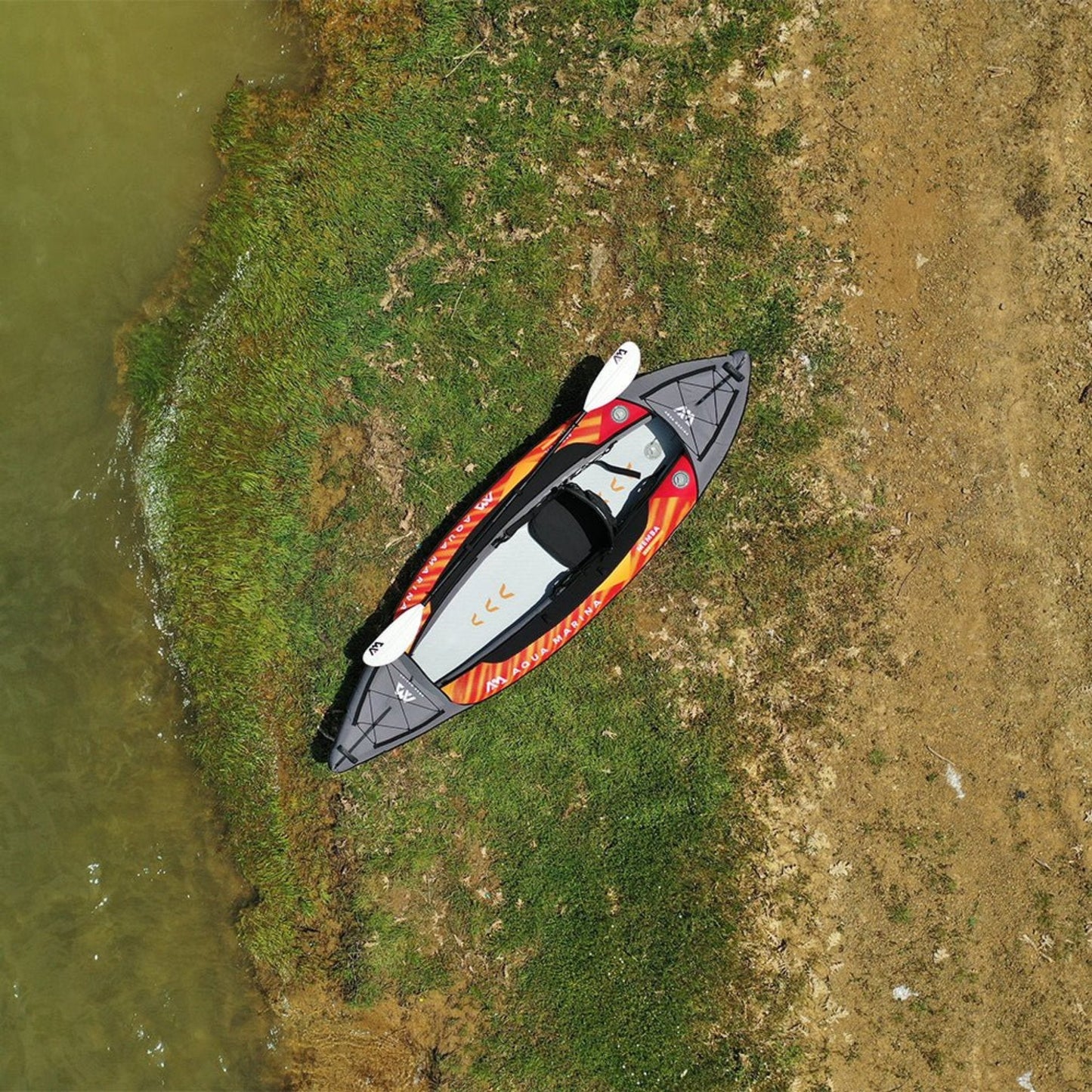 Aqua Marina Memba 330 1-Person Ultra Stiff Touring Kayak With Double Wall Fabric Floor, 10FT [ME-330] (SAK56789)