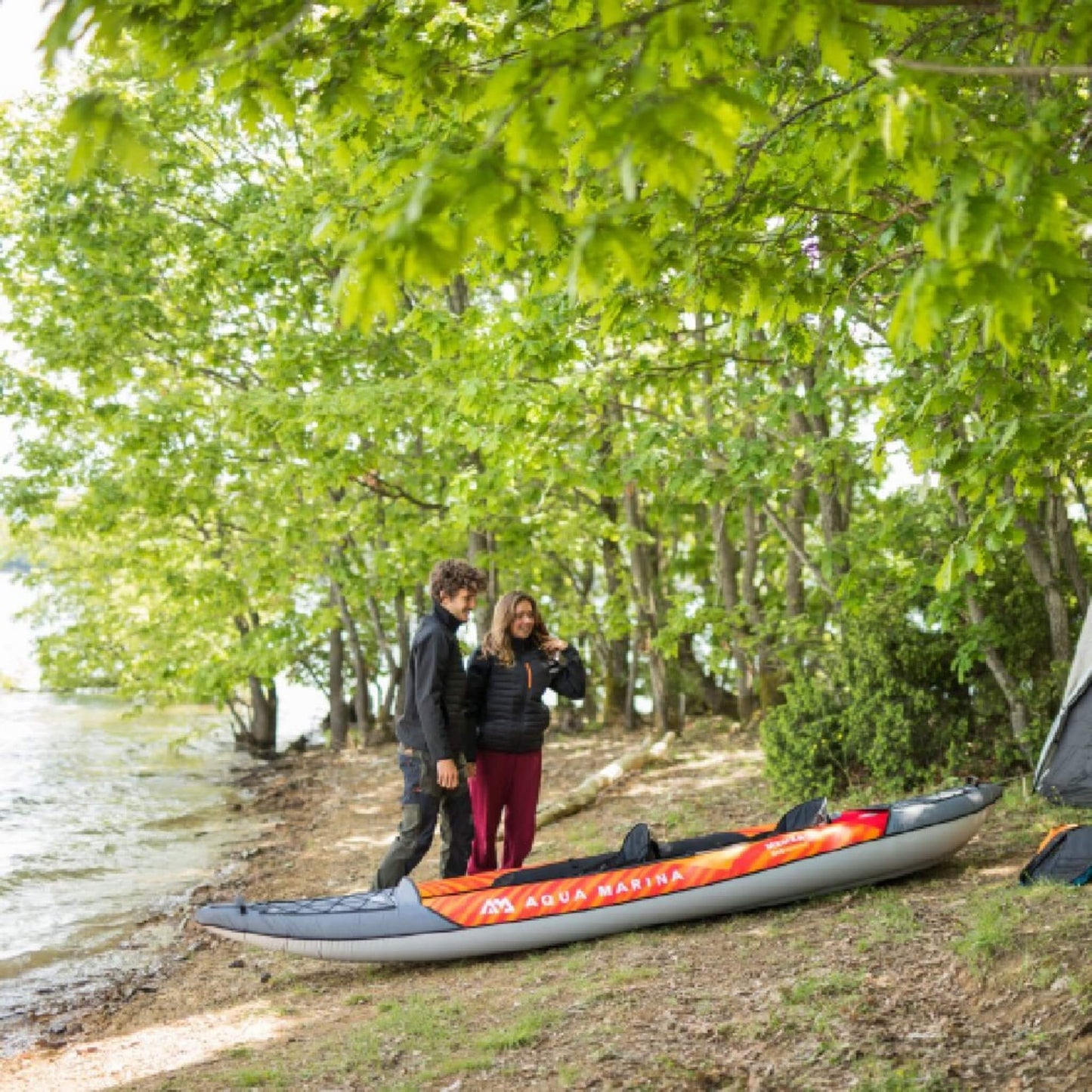 Aqua Marina Memba 390 Premium 2-Person Touring Kayak With DWF Deck And Paddles, 12FT [ME-390] (SAK17282)