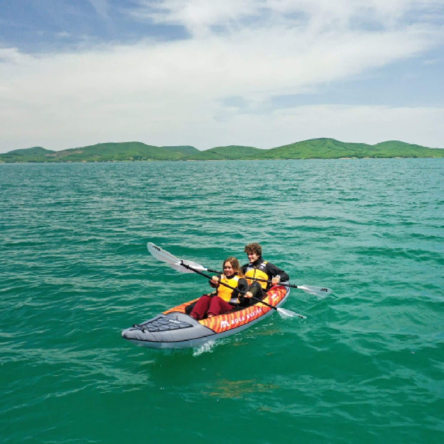 Aqua Marina Memba 390 Premium 2-Person Touring Kayak With DWF Deck And Paddles, 12FT [ME-390] (SAK17282)