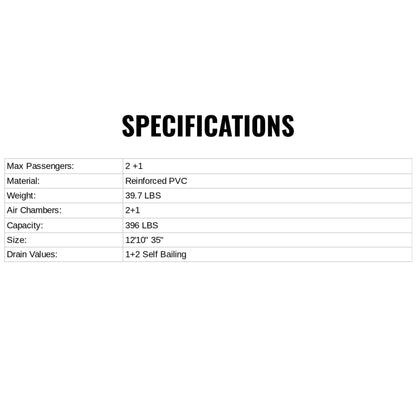 Aqua Marina Memba 390 Premium 12FT 2-Person Touring Kayak With DWF Deck And Paddles [ME-390] (SAK17282)