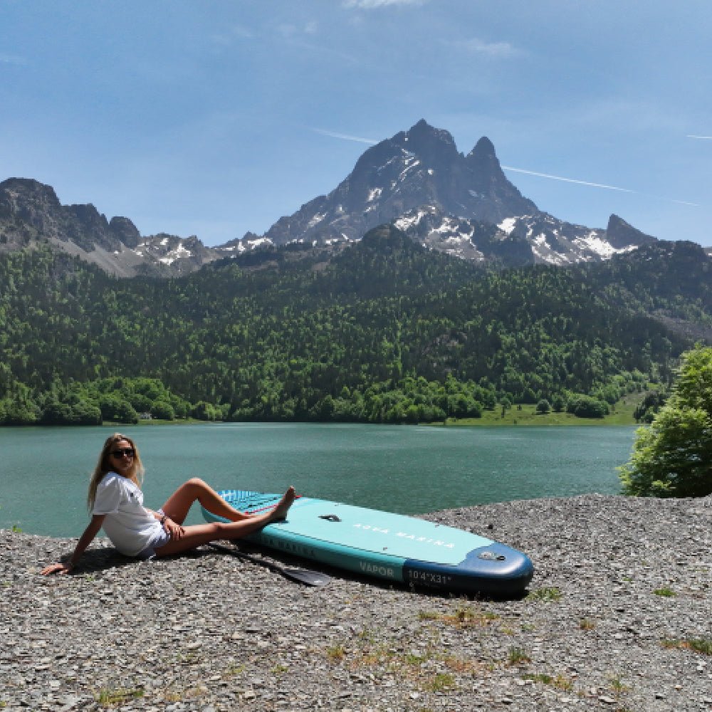 Aqua Marina Vapor All-Around SUP W/ Sand Ripple Grooved EVA Footpad, 10FT [BT-23VAP] (SAK60532)