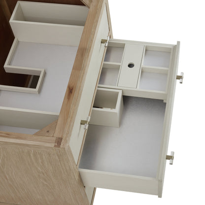 James Martin Celeste 36" Single Bathroom Vanity, Sunwashed Oak with Embossed Shagreen Drawer Fronts