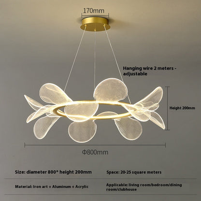 Art Chandelier Italian Minimalistic Bedroom Chandelier Acrylic