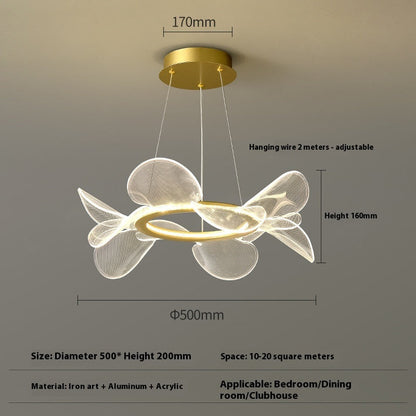 Art Chandelier Italian Minimalistic Bedroom Chandelier Acrylic