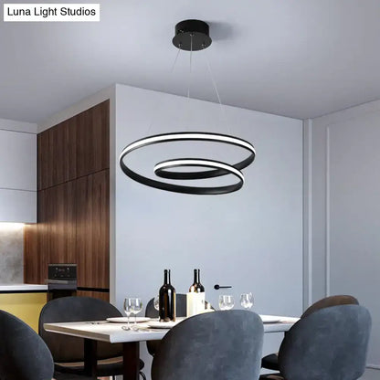 Art deco black & gold led suspension light fixture – dining room
