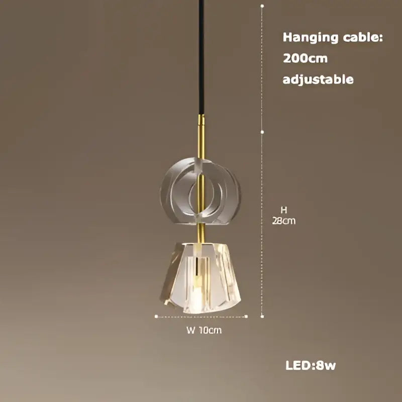 Art deco brass crystal led ceiling chandelier dining room pendant