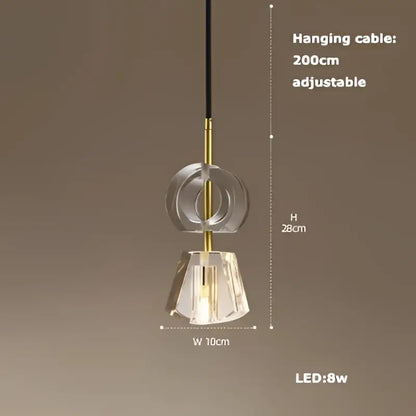 Art deco brass crystal led ceiling chandelier dining room pendant