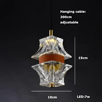 Art deco brass crystal led ceiling chandelier dining room pendant