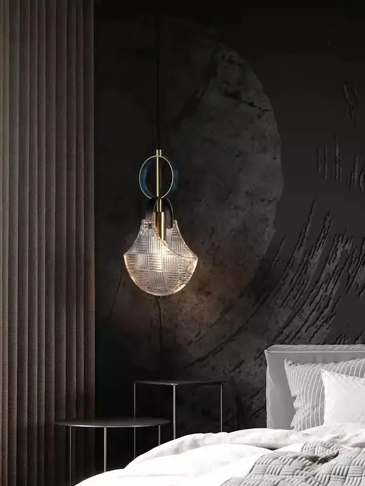 Art deco brass crystal led ceiling chandelier dining room pendant