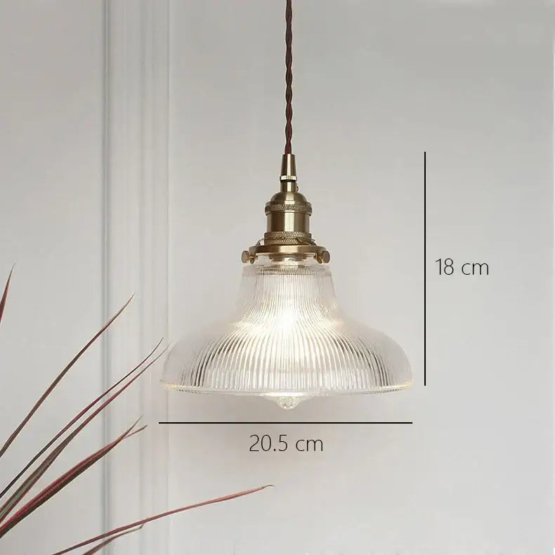 Art deco brass glass retro chandelier dining room pendant light