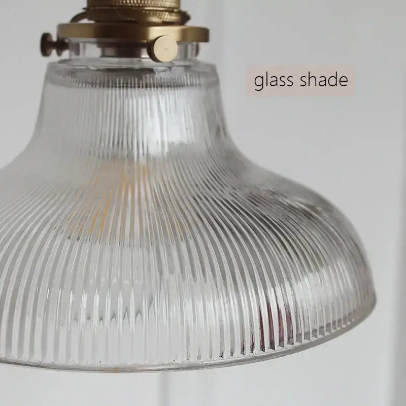 Art deco brass glass retro chandelier dining room pendant light
