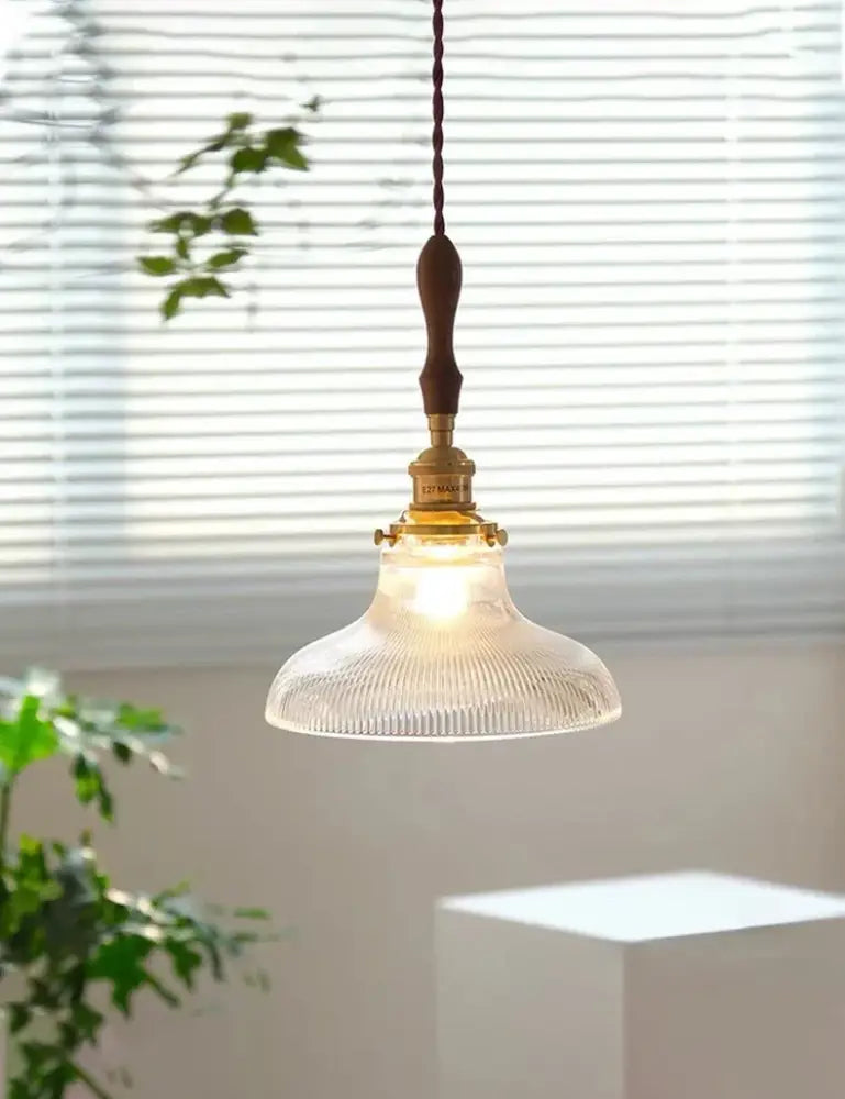 Art deco brass glass retro chandelier dining room pendant light