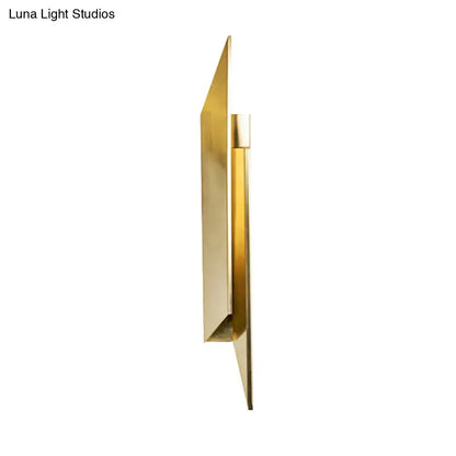 Art deco gold geometric wall lamp bedroom metallic sconce