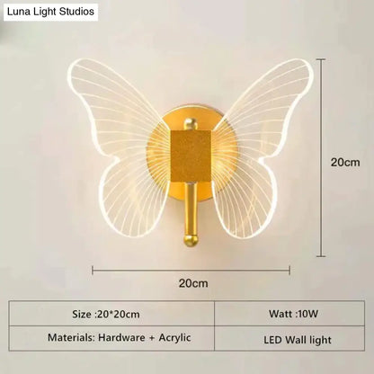 Art deco gold swan wall lamp with crystal for bedroom bedside