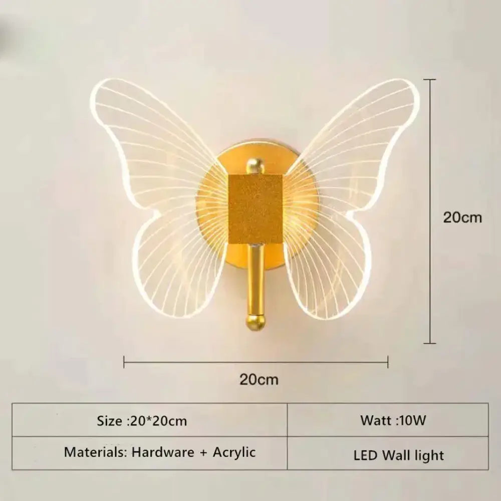 Art deco gold swan wall lamp with crystal for bedroom bedside