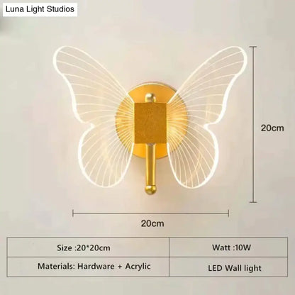 Art deco gold swan wall lamp with crystal for bedroom bedside