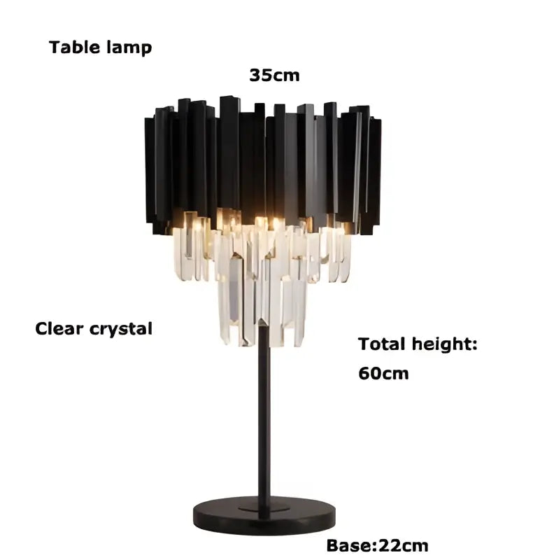 Art deco golden & black crystal marble led floor lamp living room