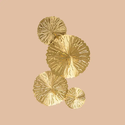 Art deco golden coral metal wall mount light fixture bedroom sconce