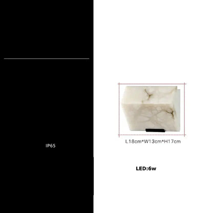 Art deco marble wall sconce living room waterproof cube light