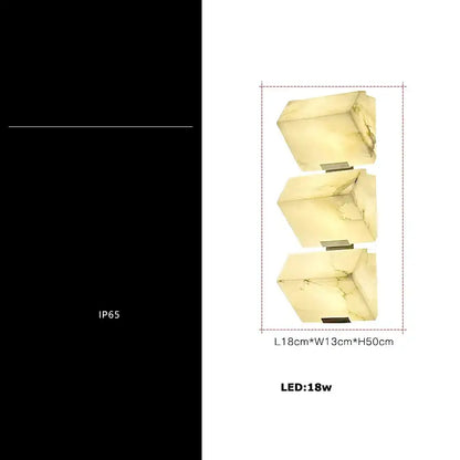 Art deco marble wall sconce living room waterproof cube light